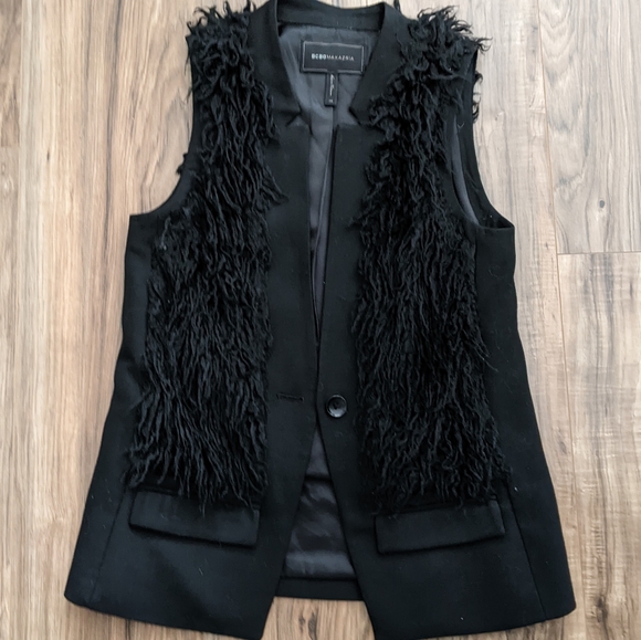 BCBG Faux Fur Suit Vest - Picture 5 of 11